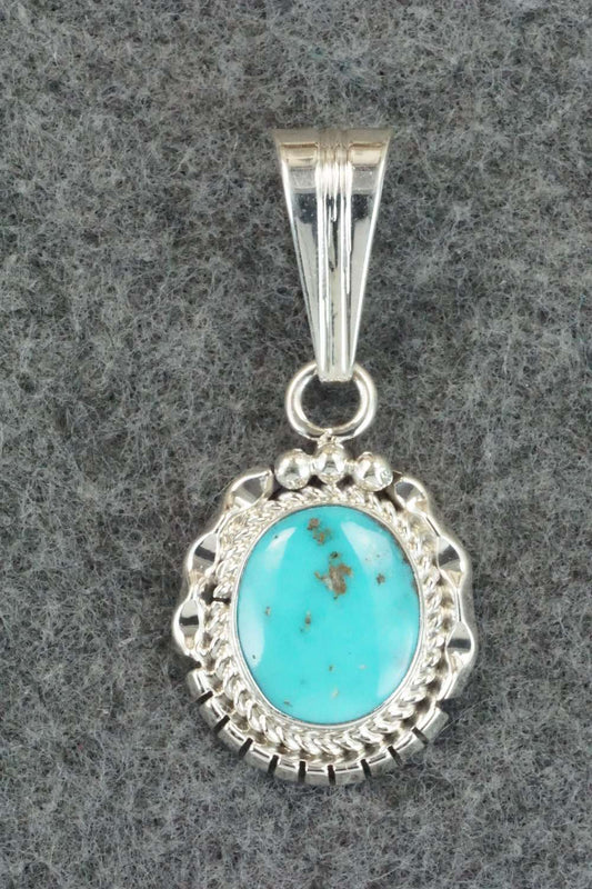 Turquoise & Sterling Silver Pendant - Samuel Yellowhair