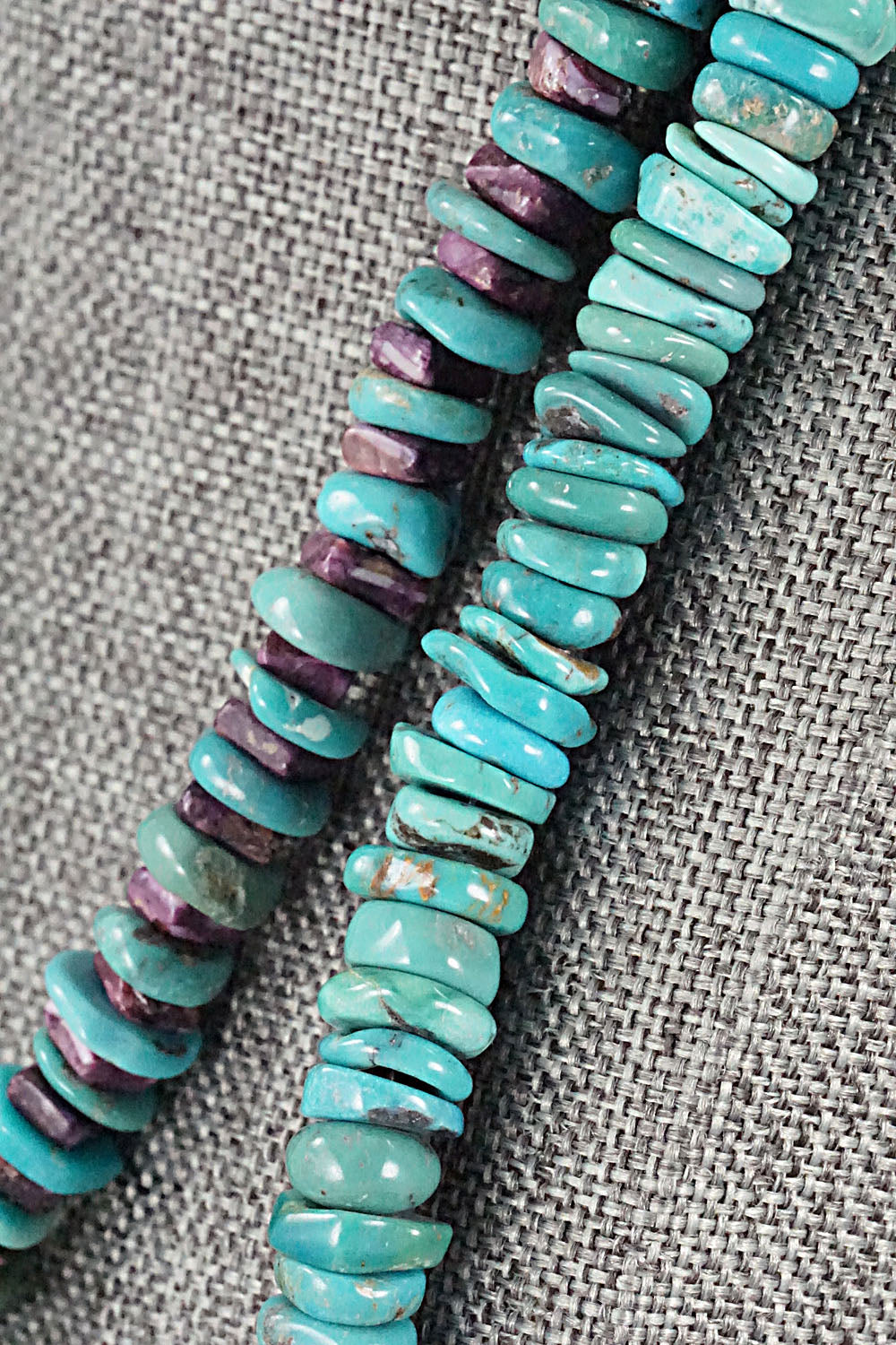 Turquoise, Spiny Oyster & Sterling Silver Necklace - Victoria Callidito