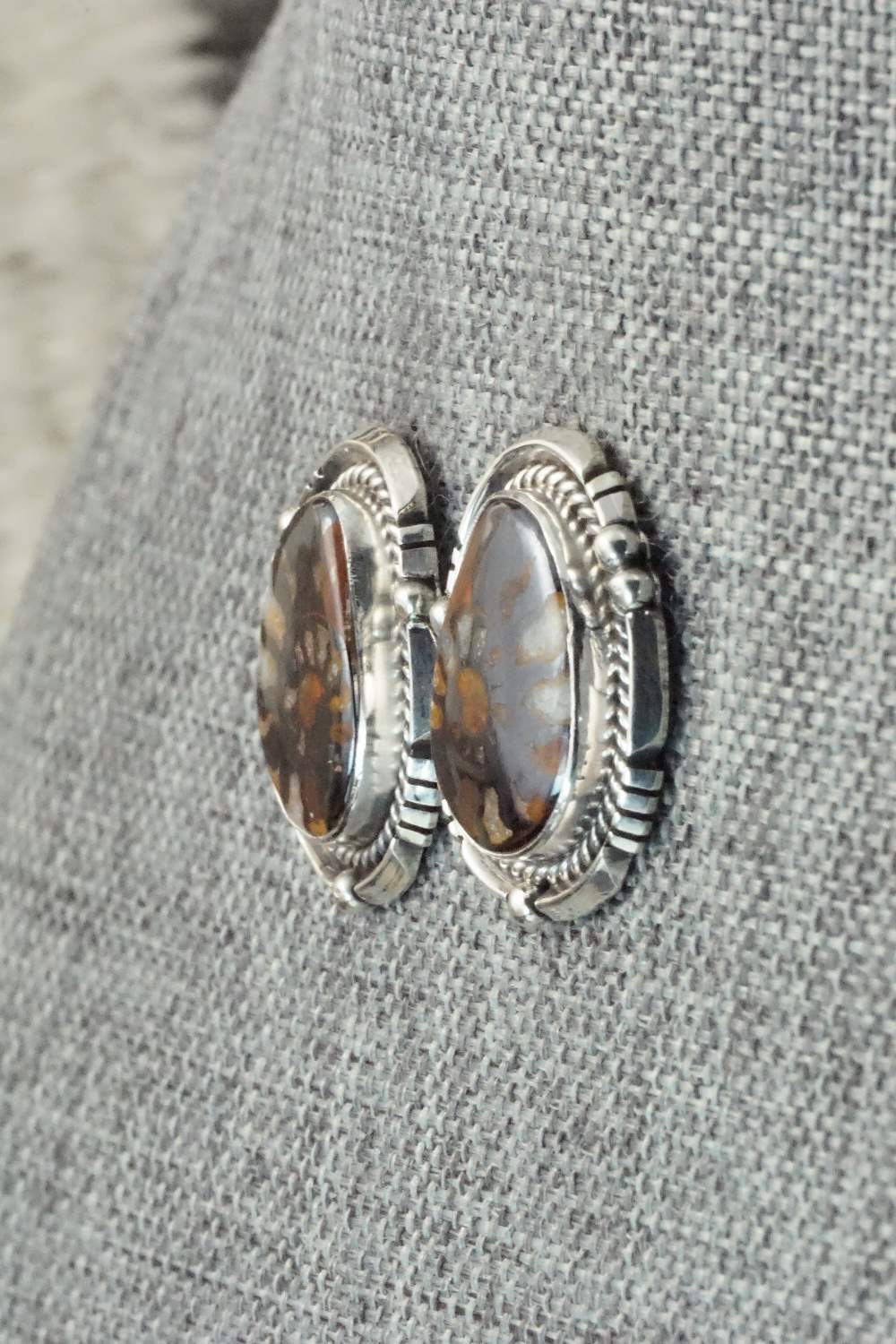 Moroccan Ammonite & Sterling Silver Earrings - Sharon McCarthy