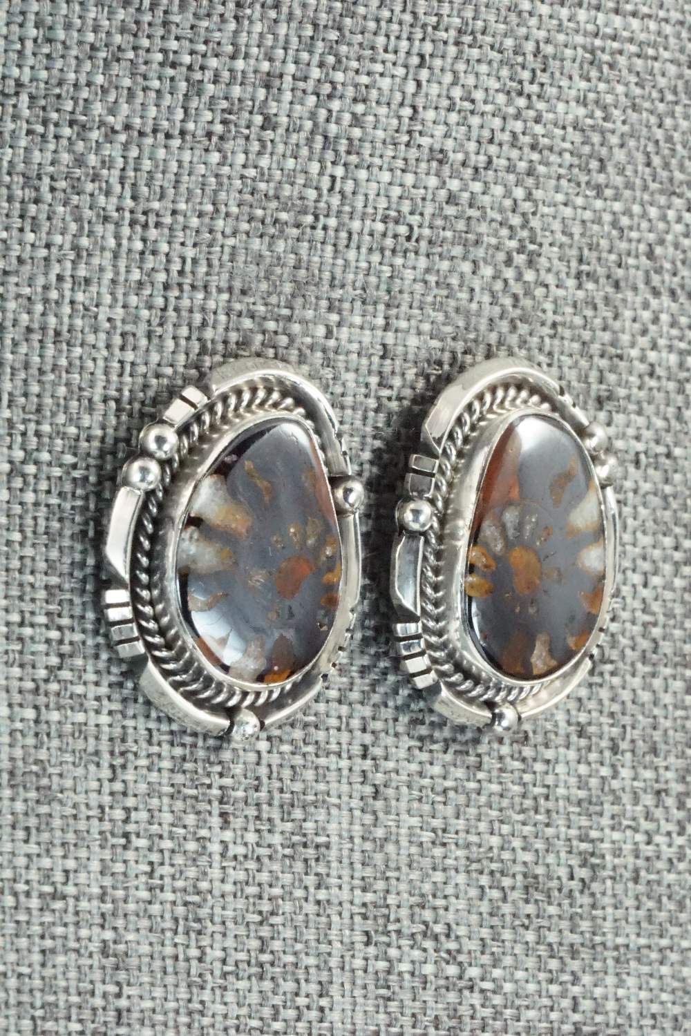 Moroccan Ammonite & Sterling Silver Earrings - Sharon McCarthy