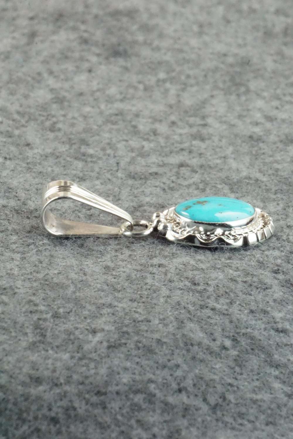 Turquoise & Sterling Silver Pendant - Samuel Yellowhair