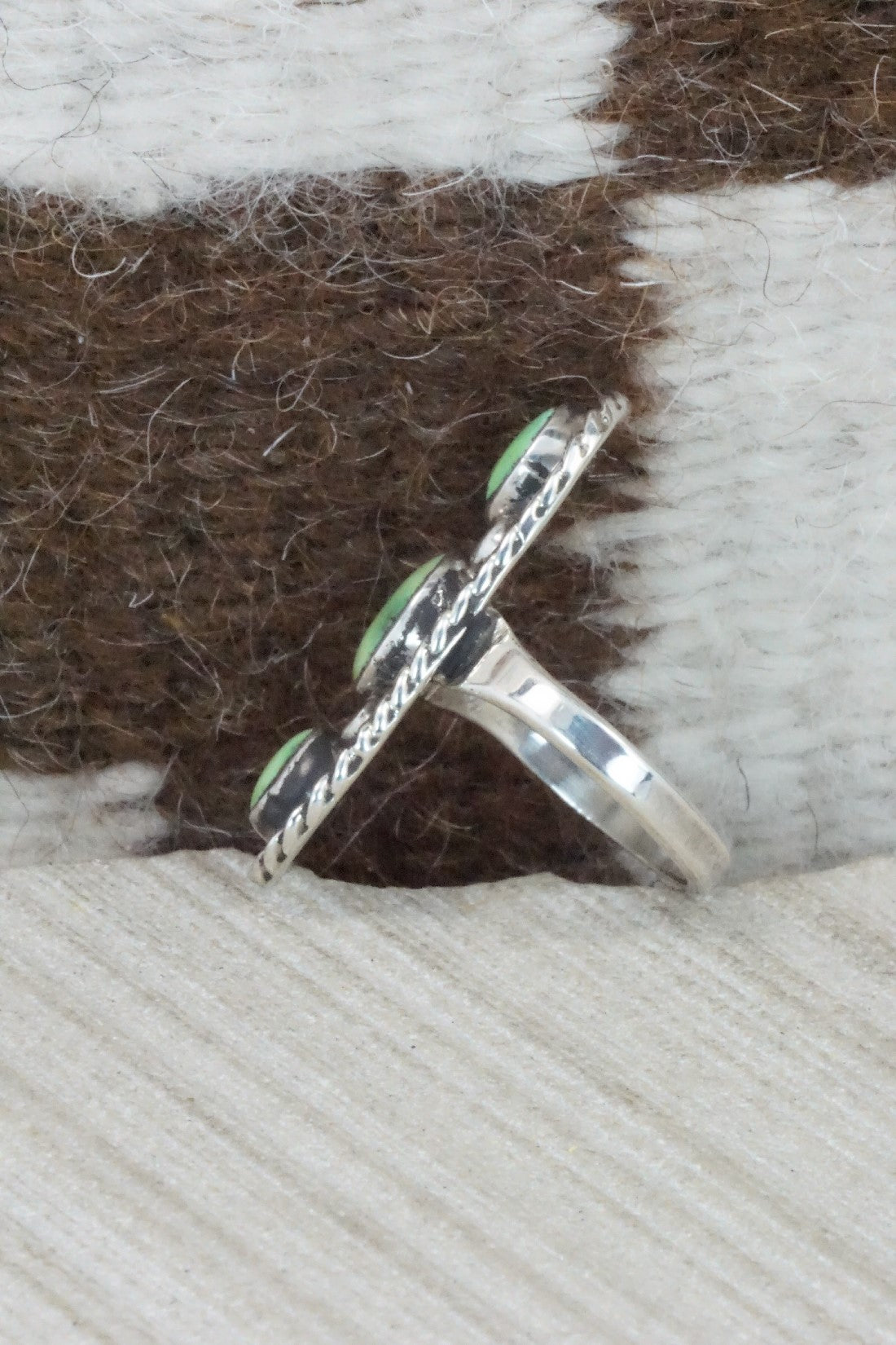 Turquoise & Sterling Silver Ring - Priscilla Reeder - Size 7.75