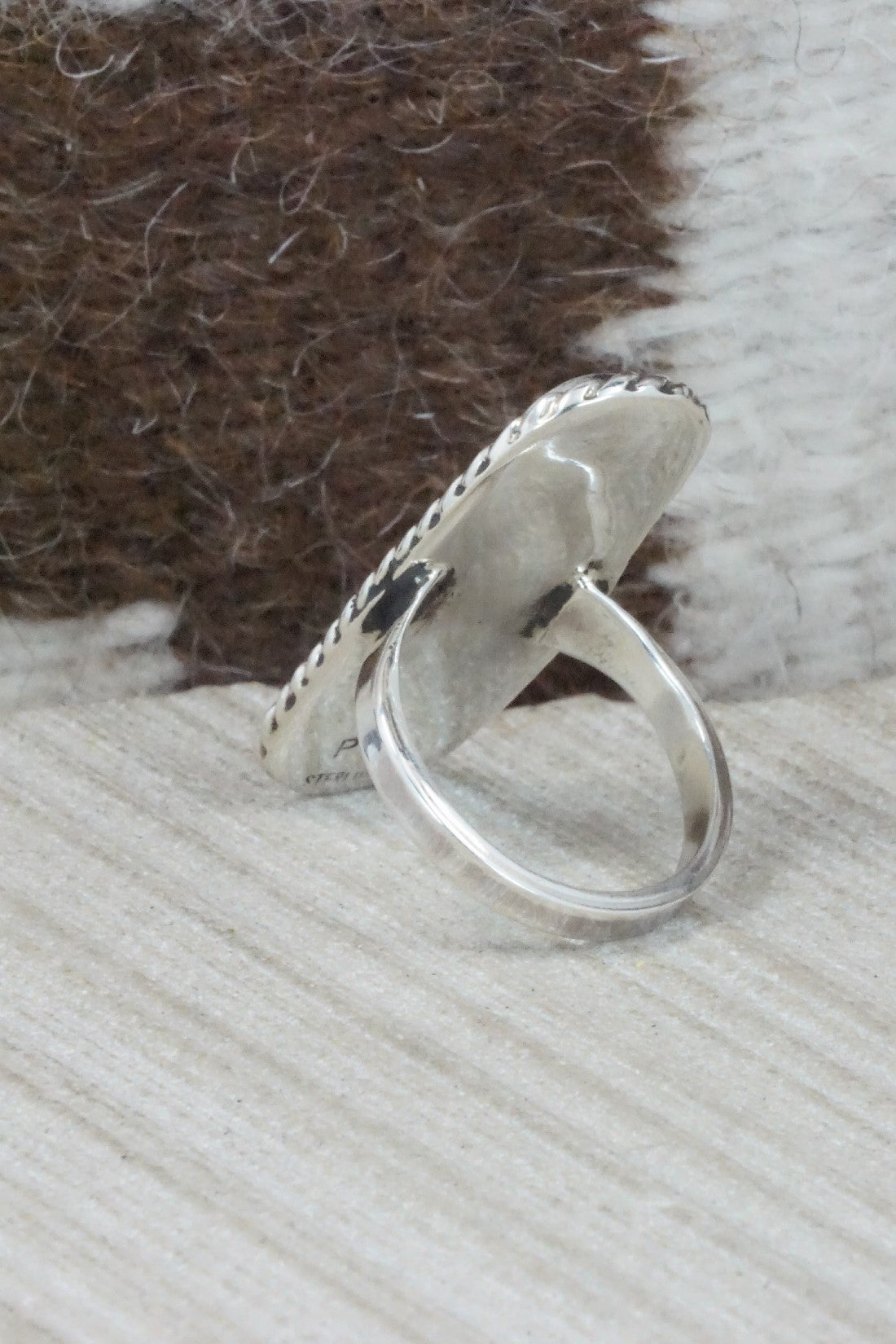 Turquoise & Sterling Silver Ring - Priscilla Reeder - Size 7.75