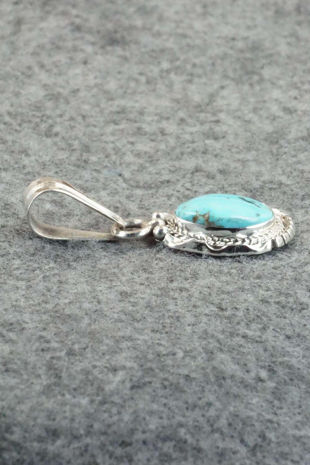 Turquoise & Sterling Silver Pendant - Samuel Yellowhair