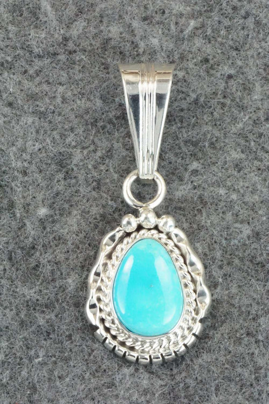 Turquoise & Sterling Silver Pendant - Samuel Yellowhair