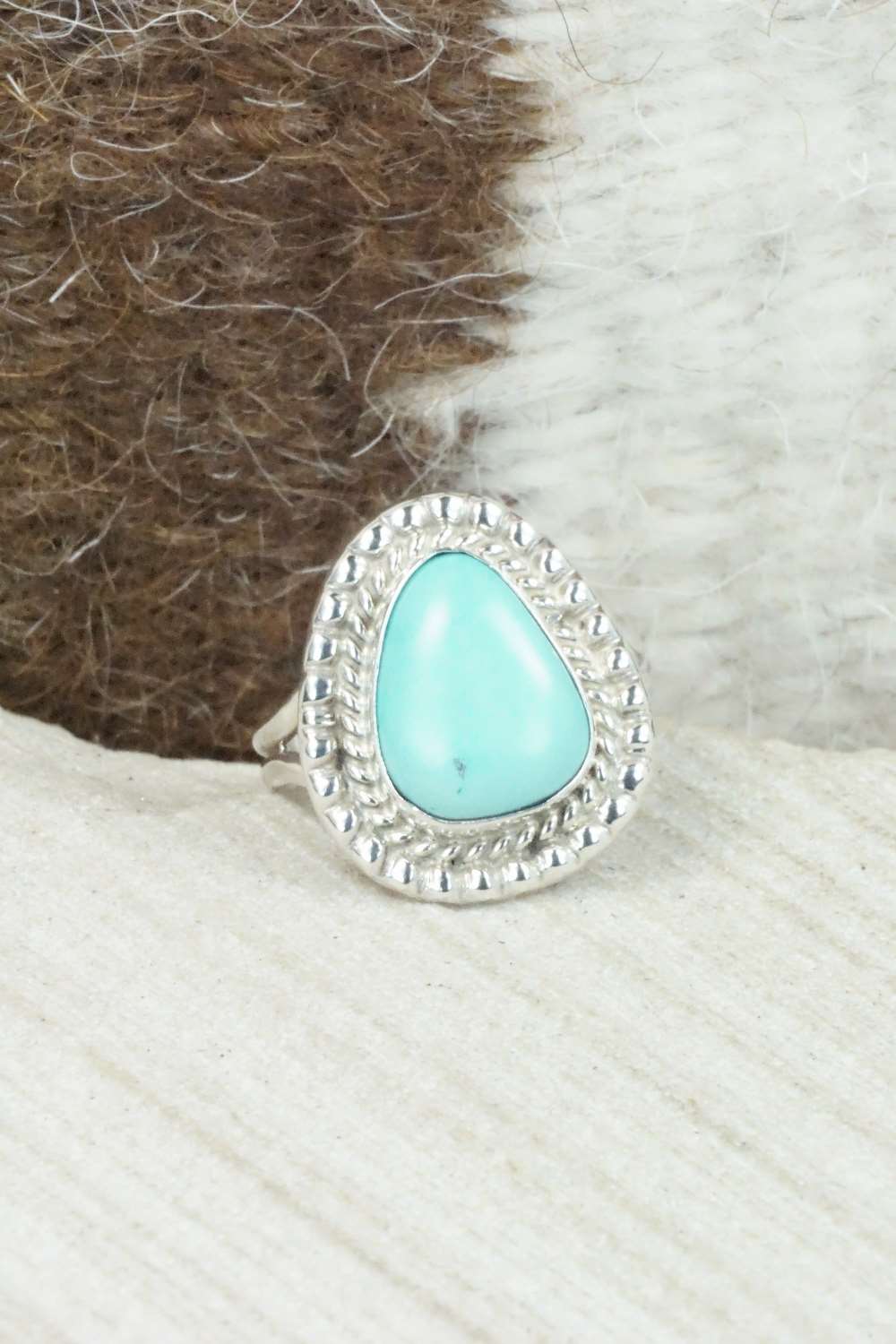 Turquoise & Sterling Silver Ring - Donovan Skeets - Size 5.75