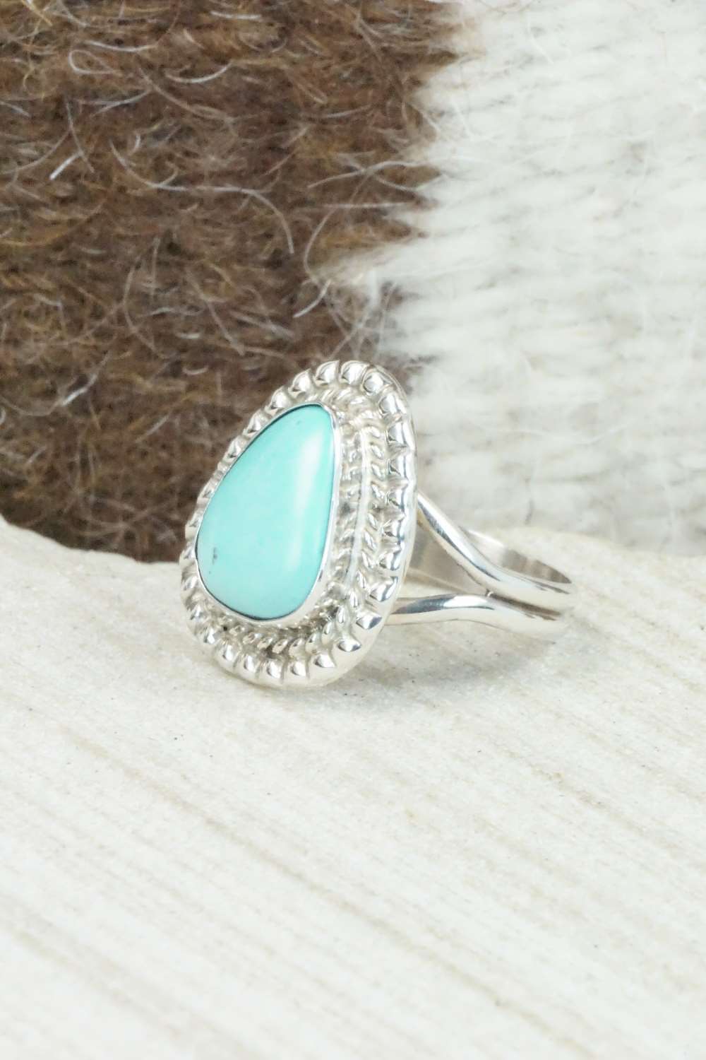 Turquoise & Sterling Silver Ring - Donovan Skeets - Size 5.75