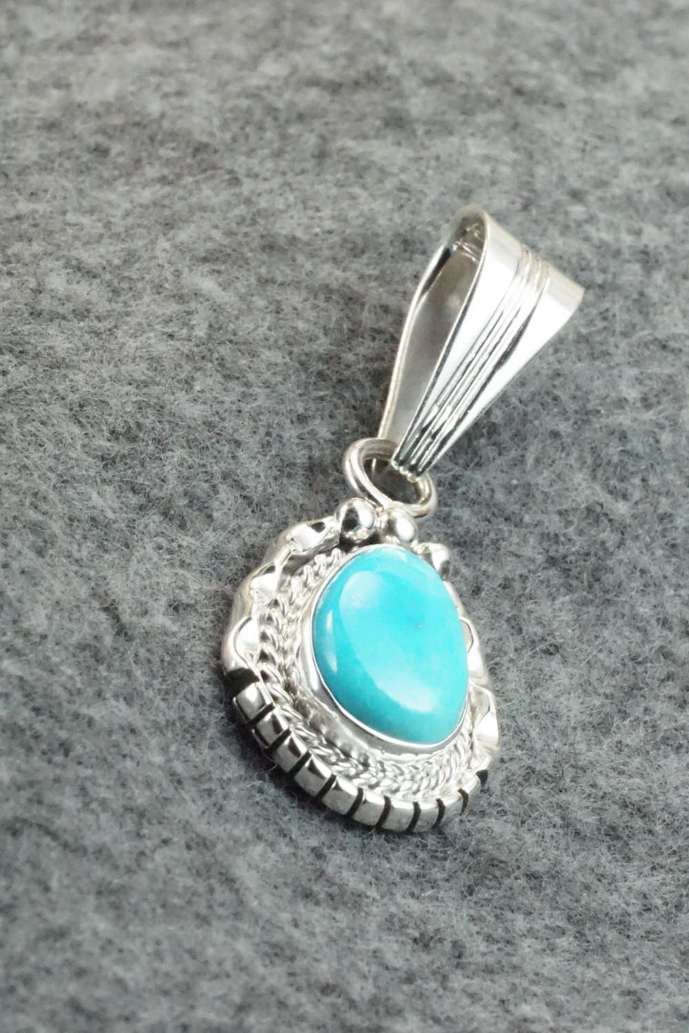 Turquoise & Sterling Silver Pendant - Samuel Yellowhair