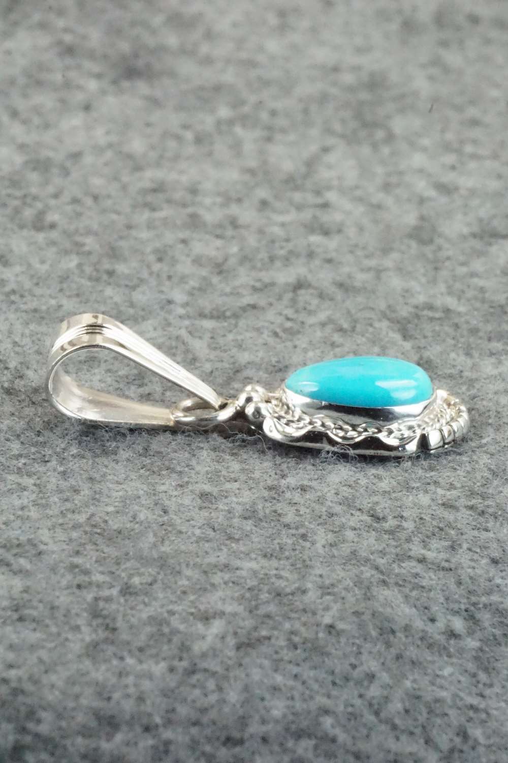 Turquoise & Sterling Silver Pendant - Samuel Yellowhair