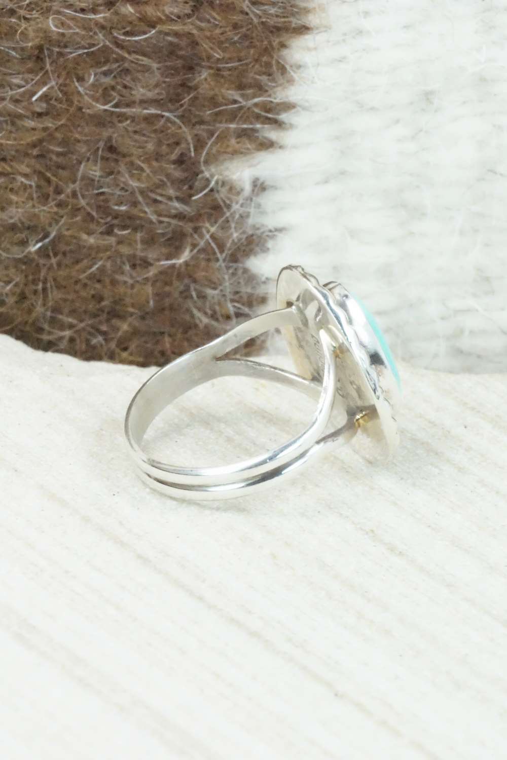 Turquoise & Sterling Silver Ring - Donovan Skeets - Size 5.75