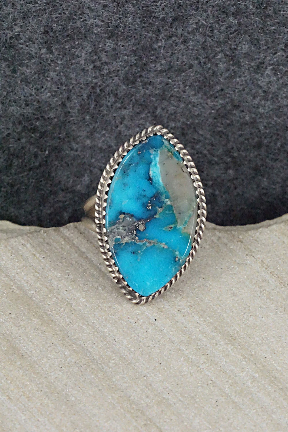 Turquoise & Sterling Silver Ring - Selina Warner - Size 7