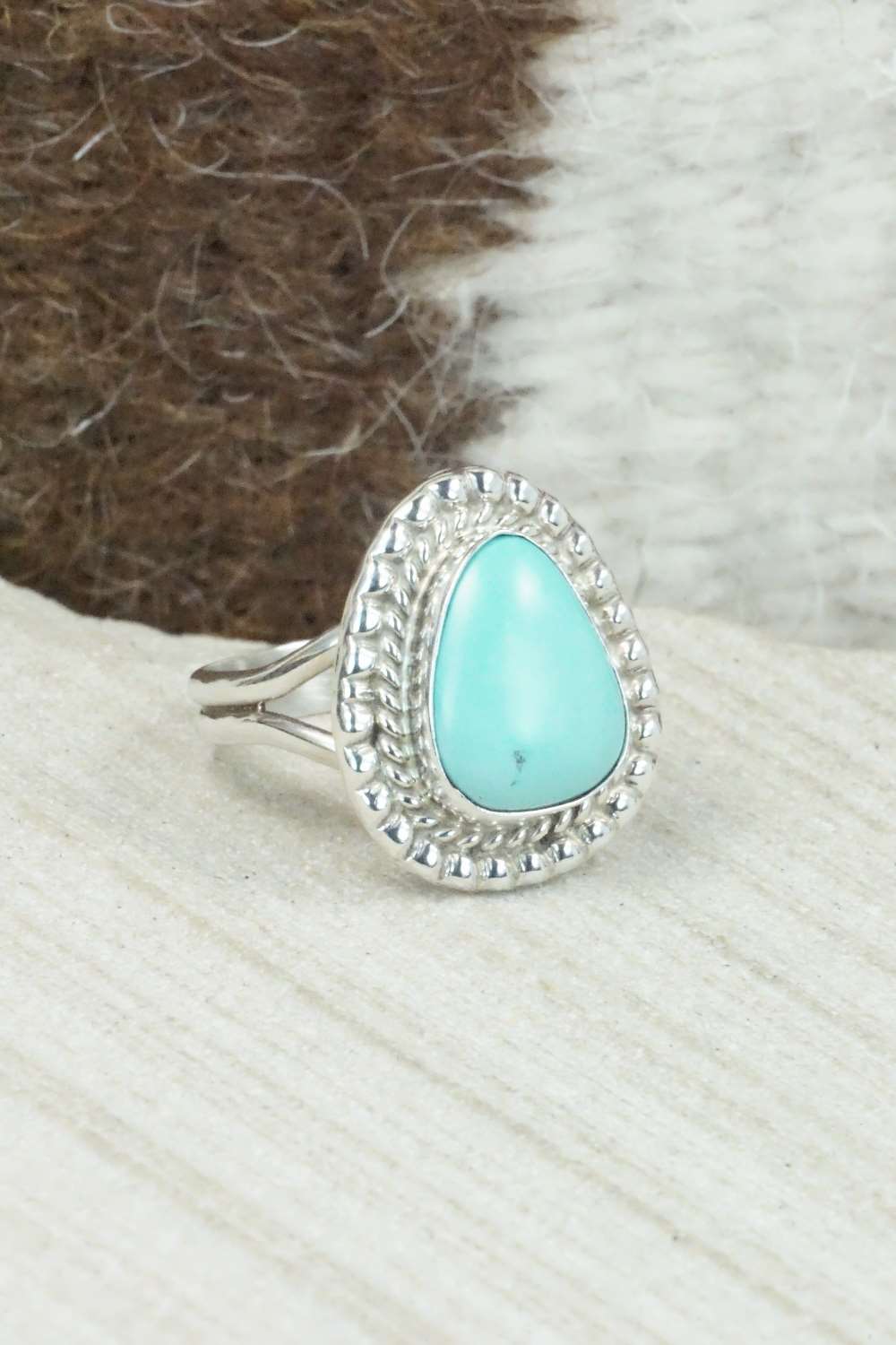 Turquoise & Sterling Silver Ring - Donovan Skeets - Size 5.75