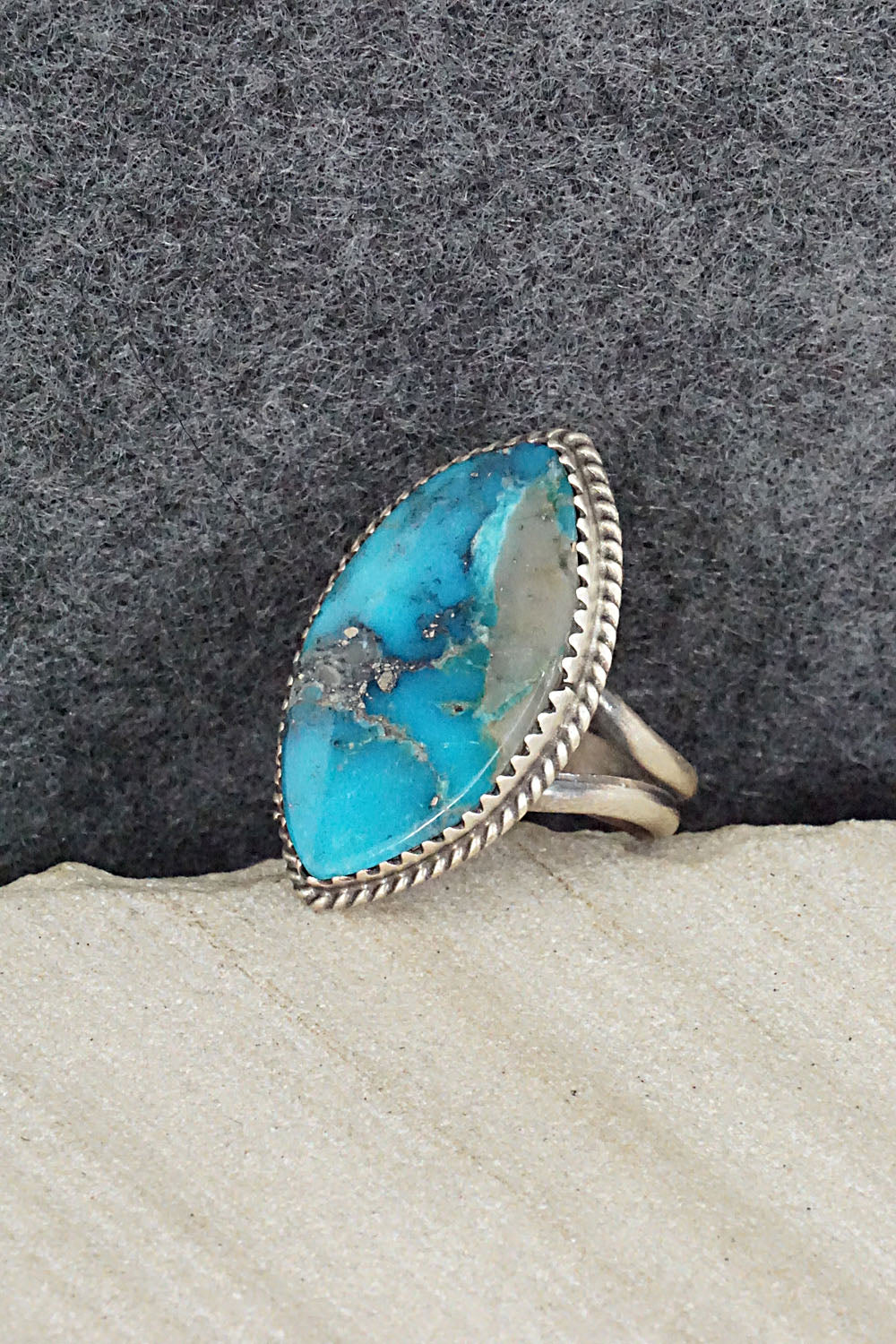 Turquoise & Sterling Silver Ring - Selina Warner - Size 7