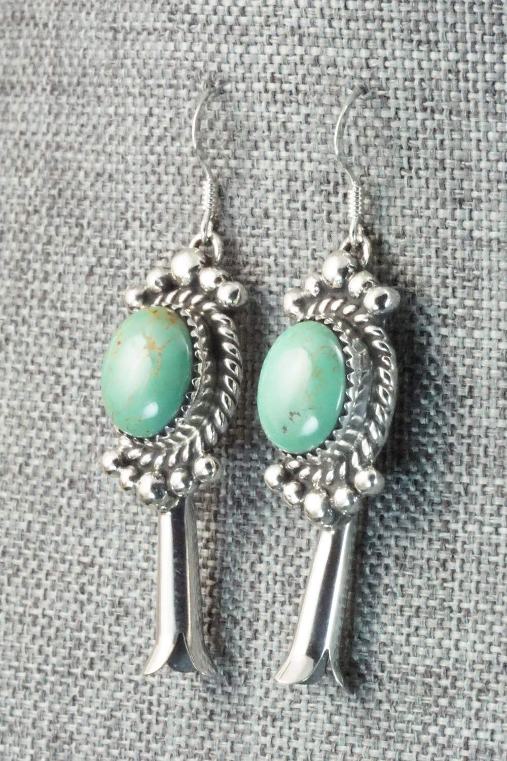 Turquoise & Sterling Silver Earrings - Vernon K Johnson