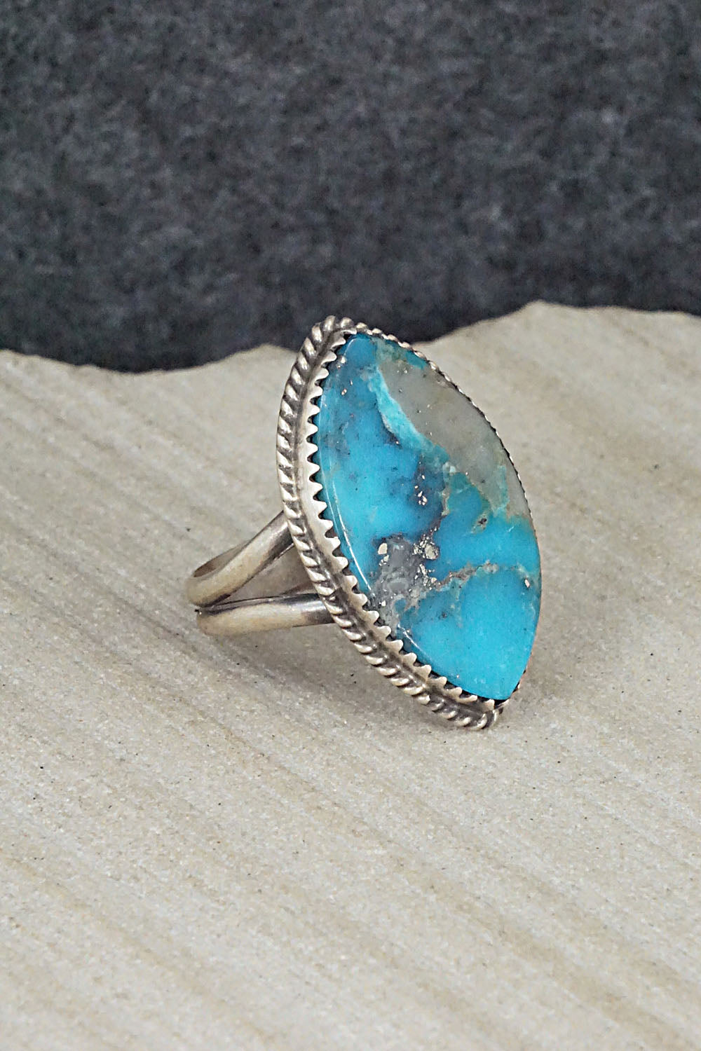 Turquoise & Sterling Silver Ring - Selina Warner - Size 7
