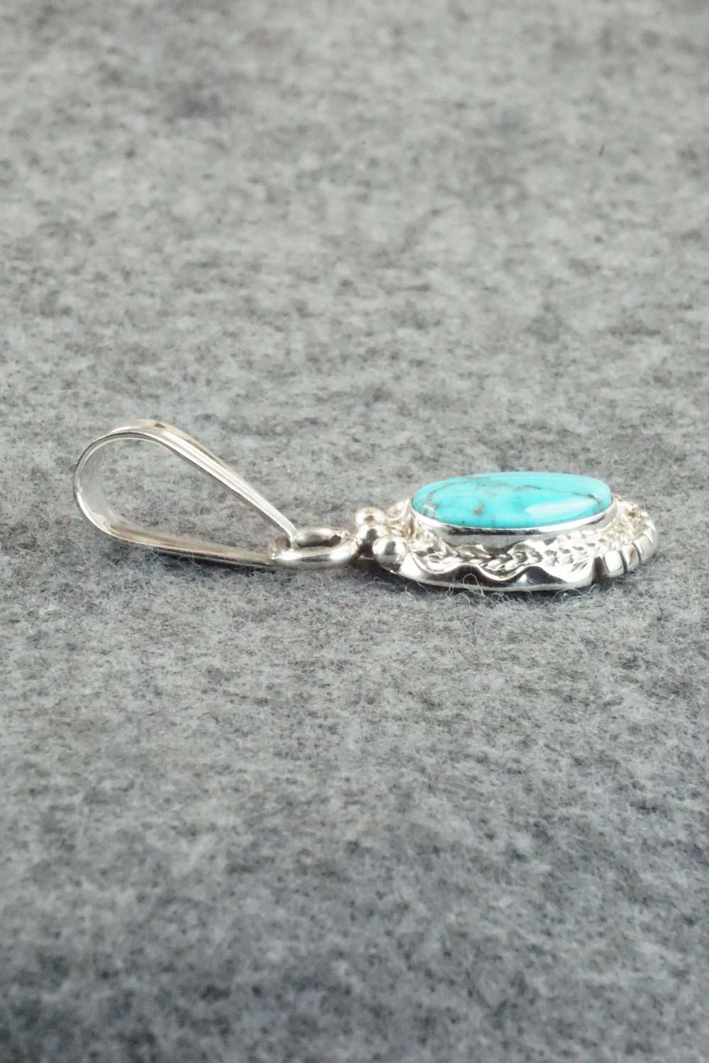 Turquoise & Sterling Silver Pendant - Samuel Yellowhair