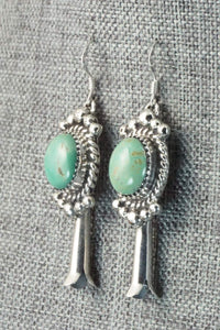Turquoise & Sterling Silver Earrings - Vernon K Johnson