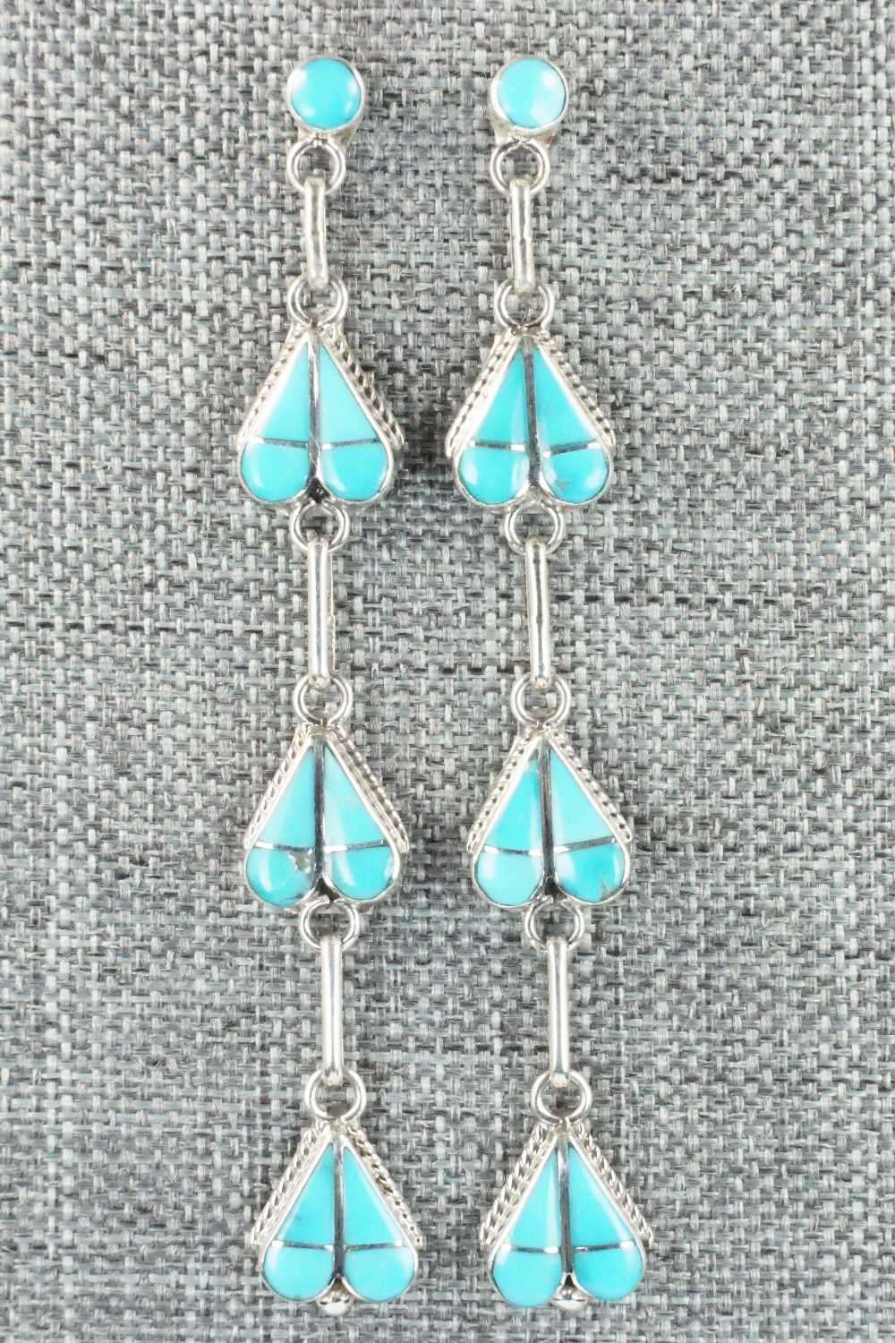 Turquoise & Sterling Silver Earrings - Velda Nastacio
