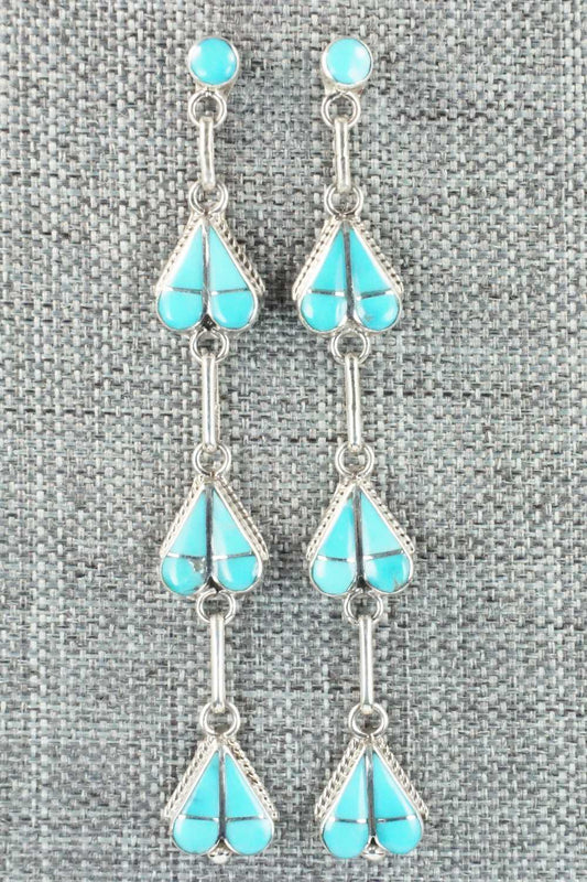 Turquoise & Sterling Silver Earrings - Velda Nastacio