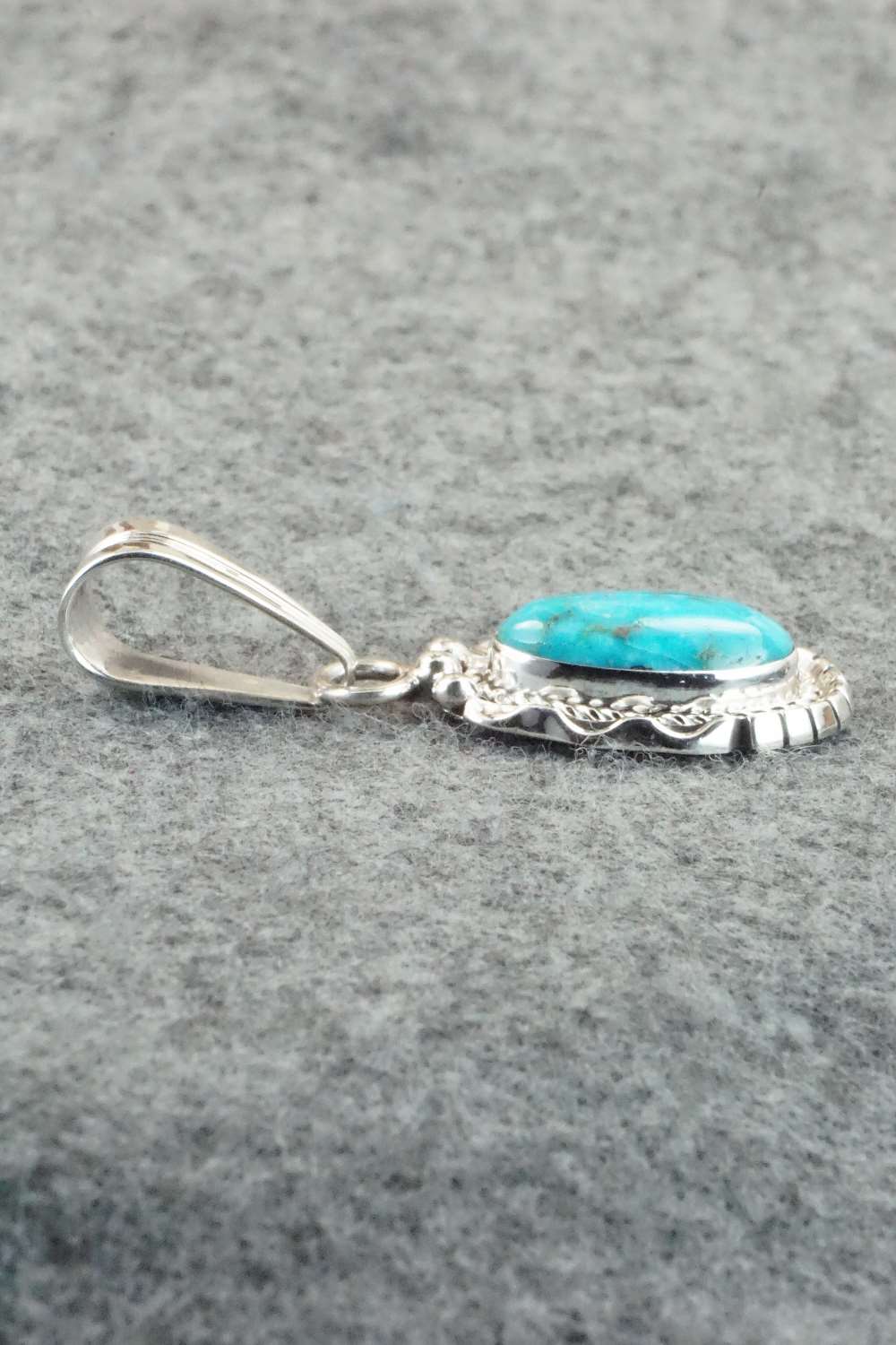 Turquoise & Sterling Silver Pendant - Samuel Yellowhair