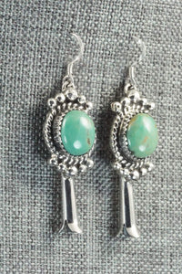 Turquoise & Sterling Silver Earrings - Vernon K Johnson