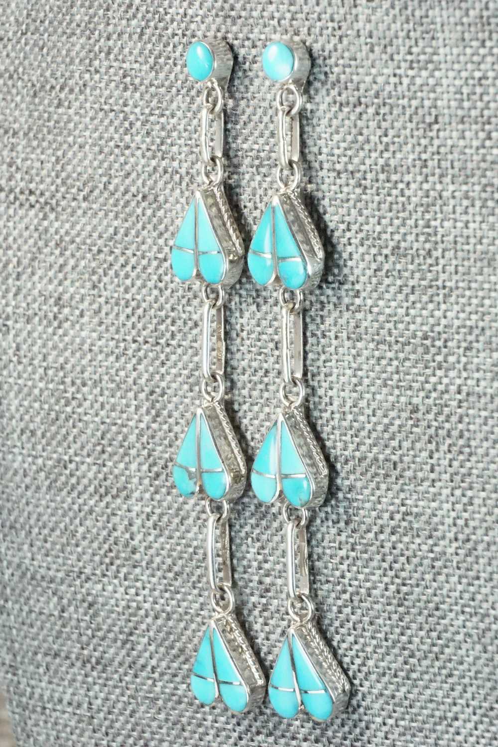 Turquoise & Sterling Silver Earrings - Velda Nastacio