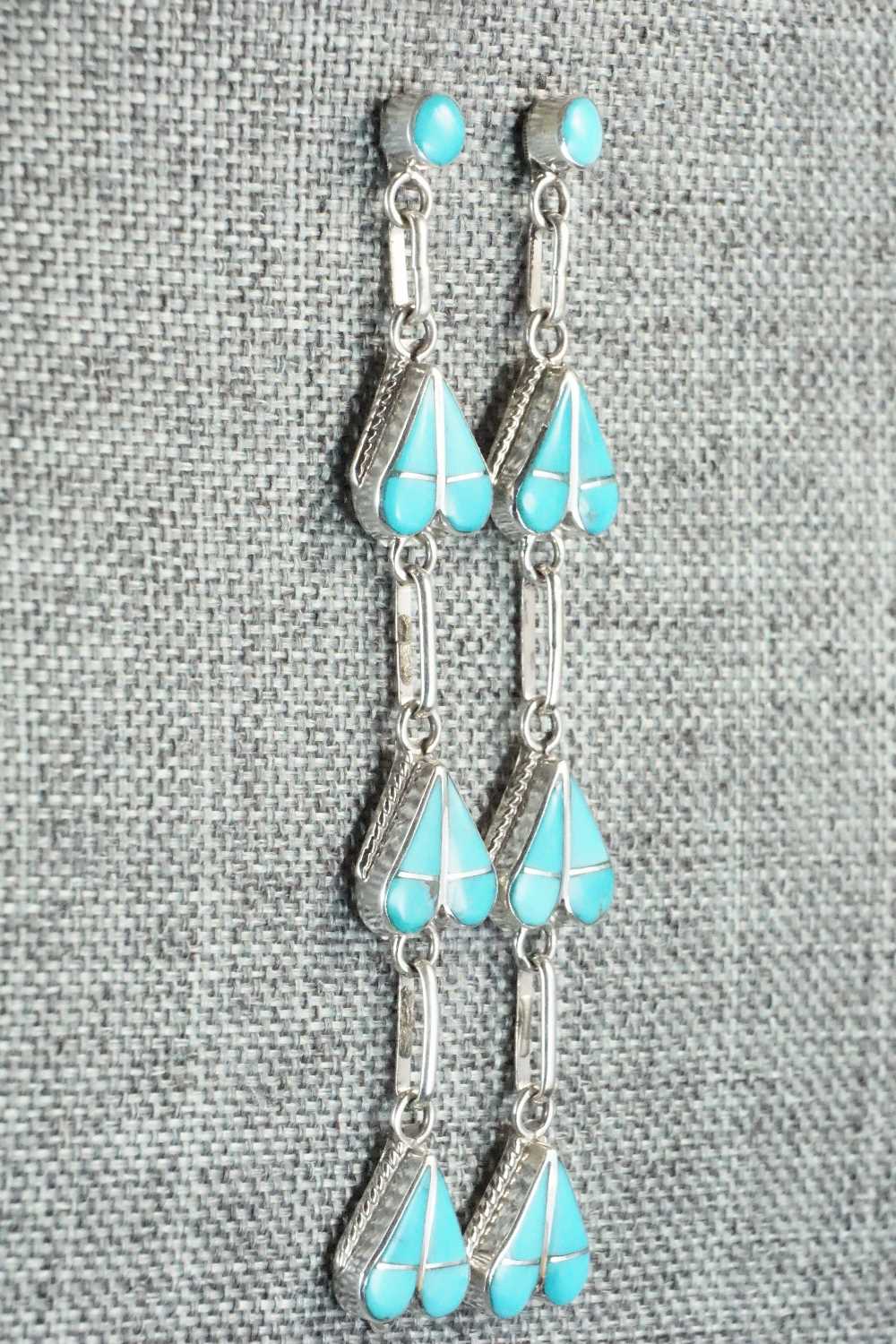 Turquoise & Sterling Silver Earrings - Velda Nastacio