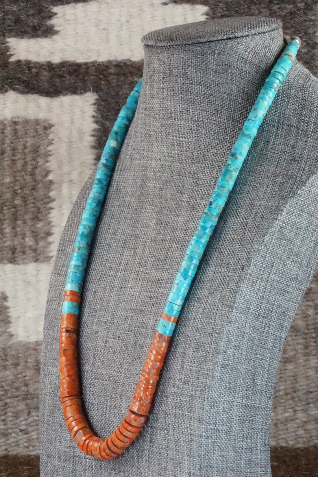 Turquoise & Sponge Coral Necklace - Joe Garcia