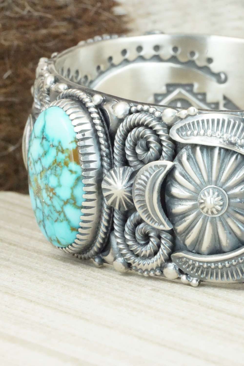 Turquoise & Sterling Silver Bracelet - Delbert Gordon