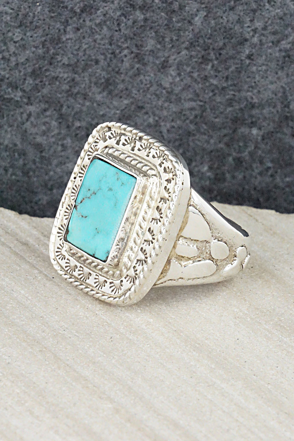 Turquoise & Sterling Silver Ring - Donovan Wilson - Size 9