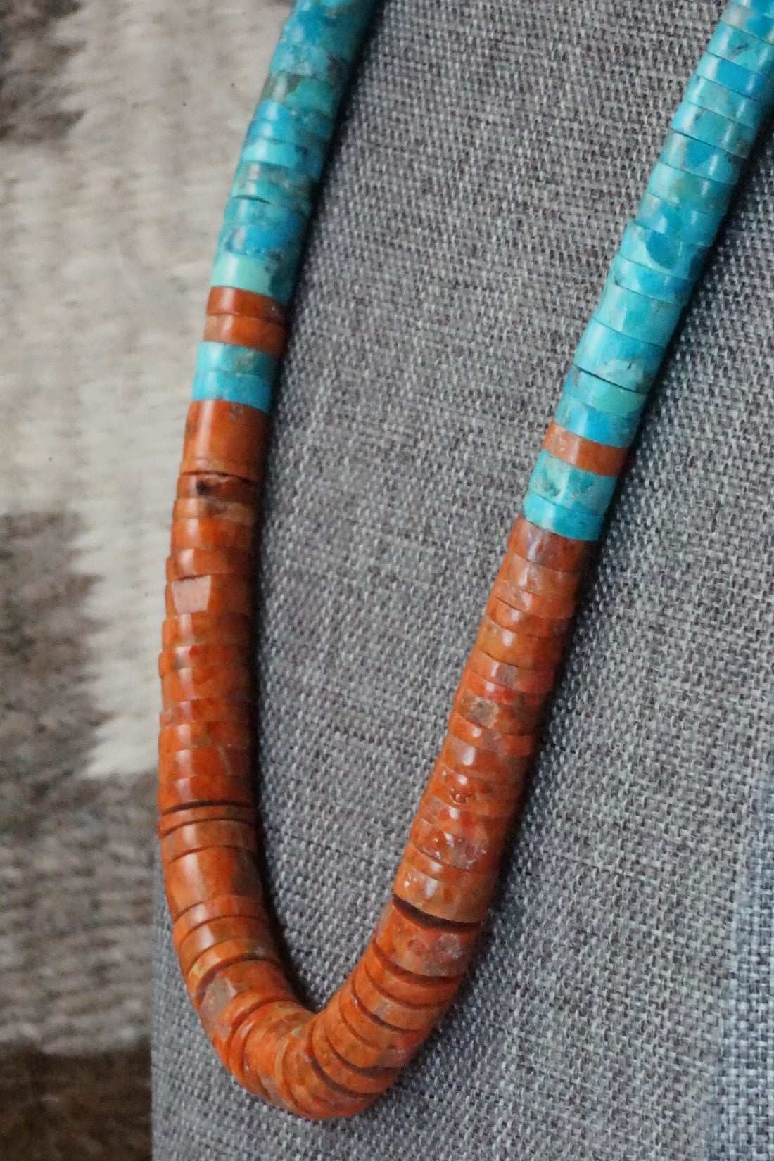 Turquoise & Sponge Coral Necklace - Joe Garcia