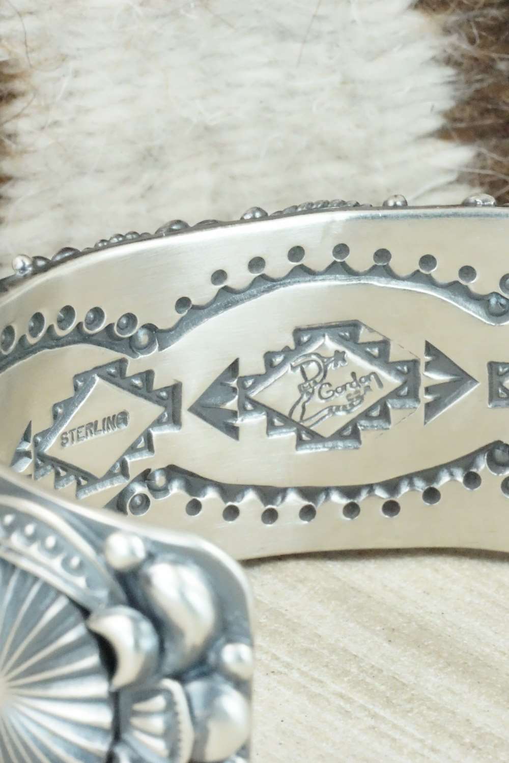 Turquoise & Sterling Silver Bracelet - Delbert Gordon