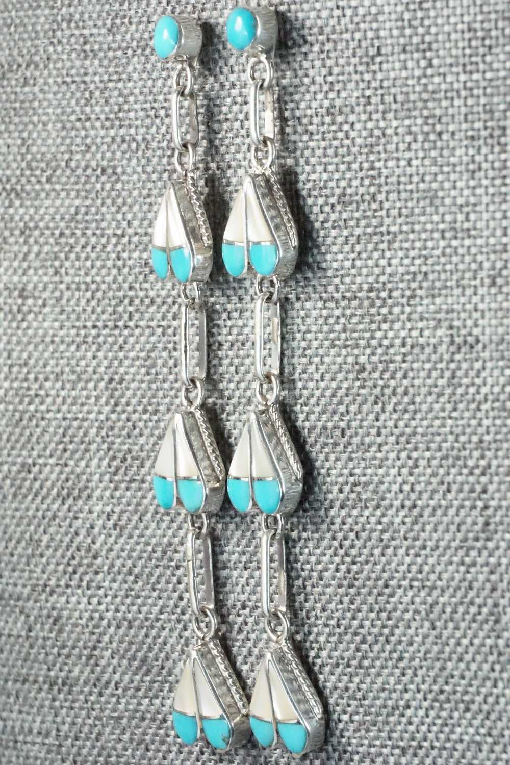 Turquoise & Sterling Silver Earrings - Velda Nastacio