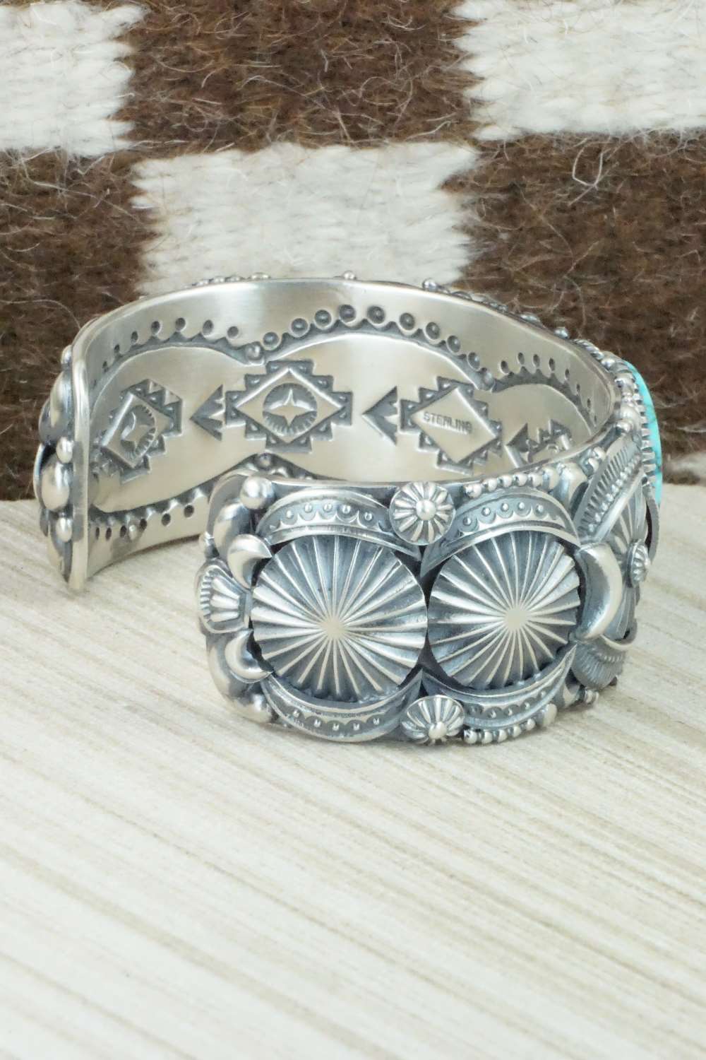 Turquoise & Sterling Silver Bracelet - Delbert Gordon