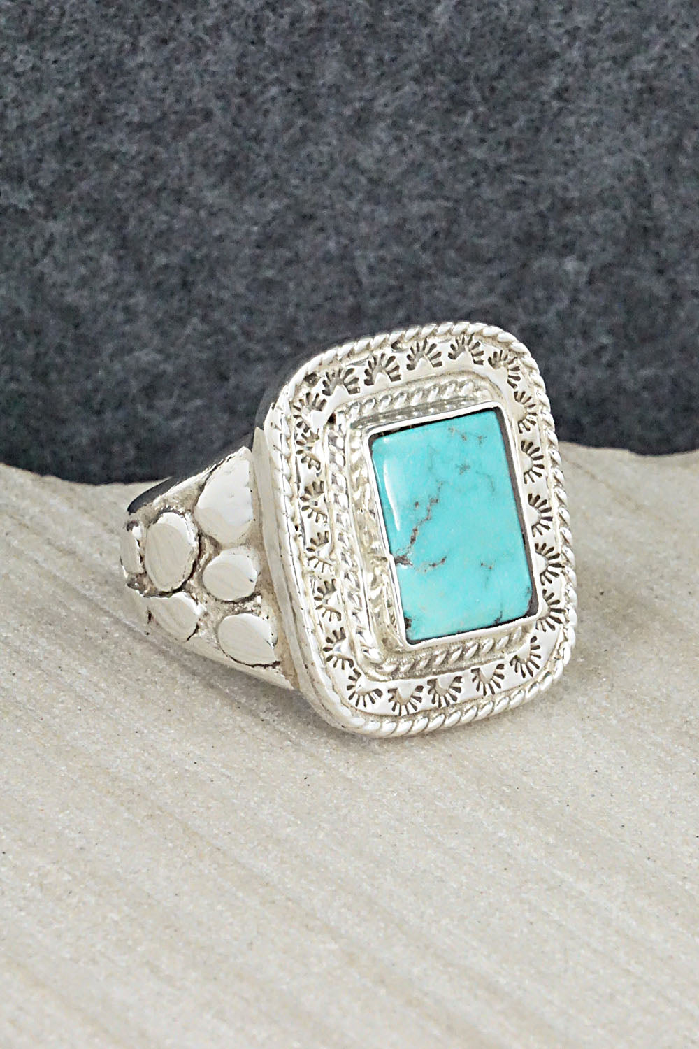Turquoise & Sterling Silver Ring - Donovan Wilson - Size 9