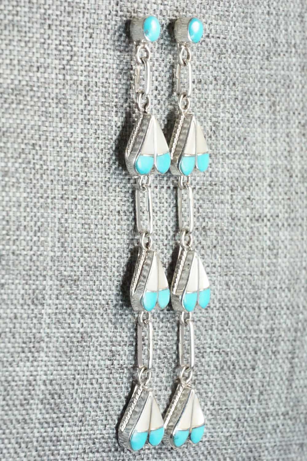 Turquoise & Sterling Silver Earrings - Velda Nastacio