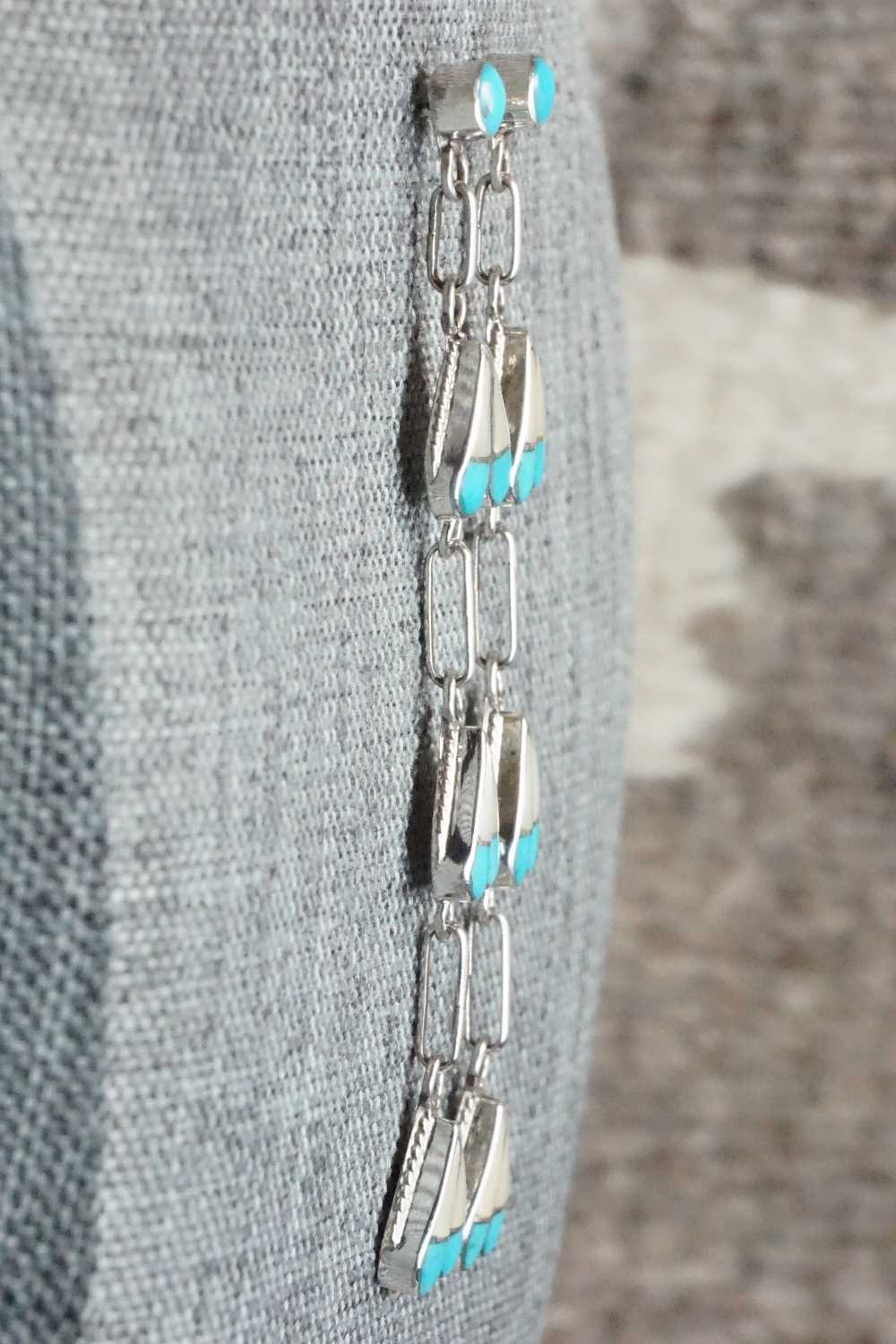 Turquoise & Sterling Silver Earrings - Velda Nastacio