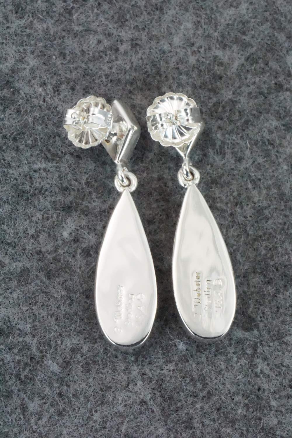 White Buffalo & Sterling Silver Earrings - Cathy Webster