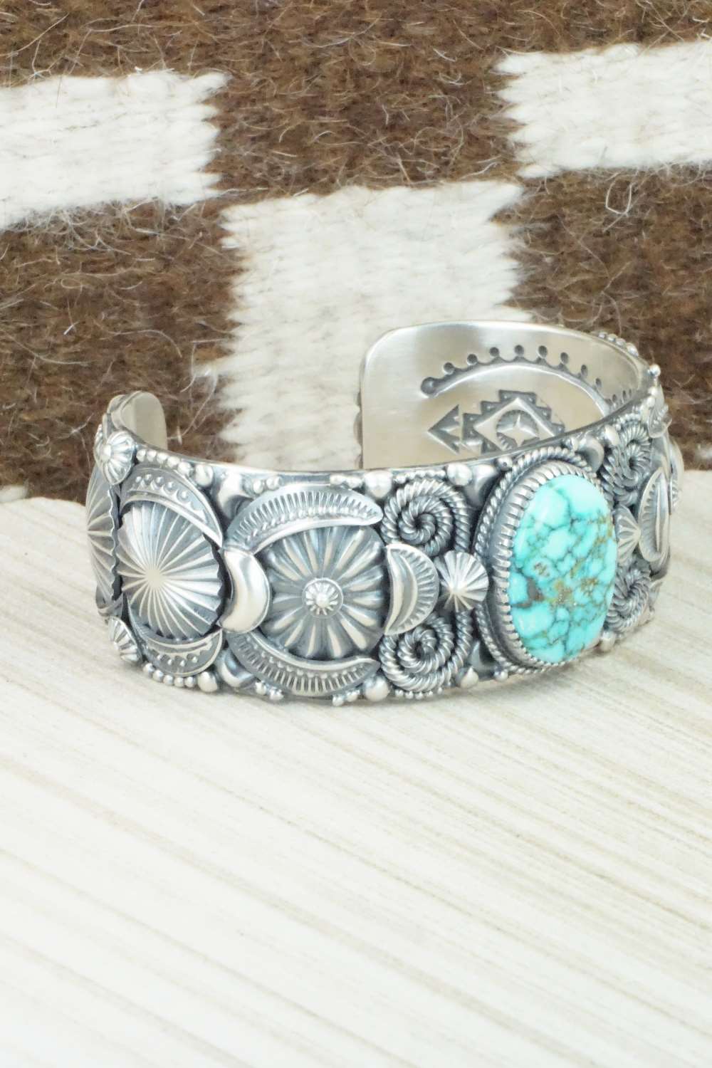 Turquoise & Sterling Silver Bracelet - Delbert Gordon