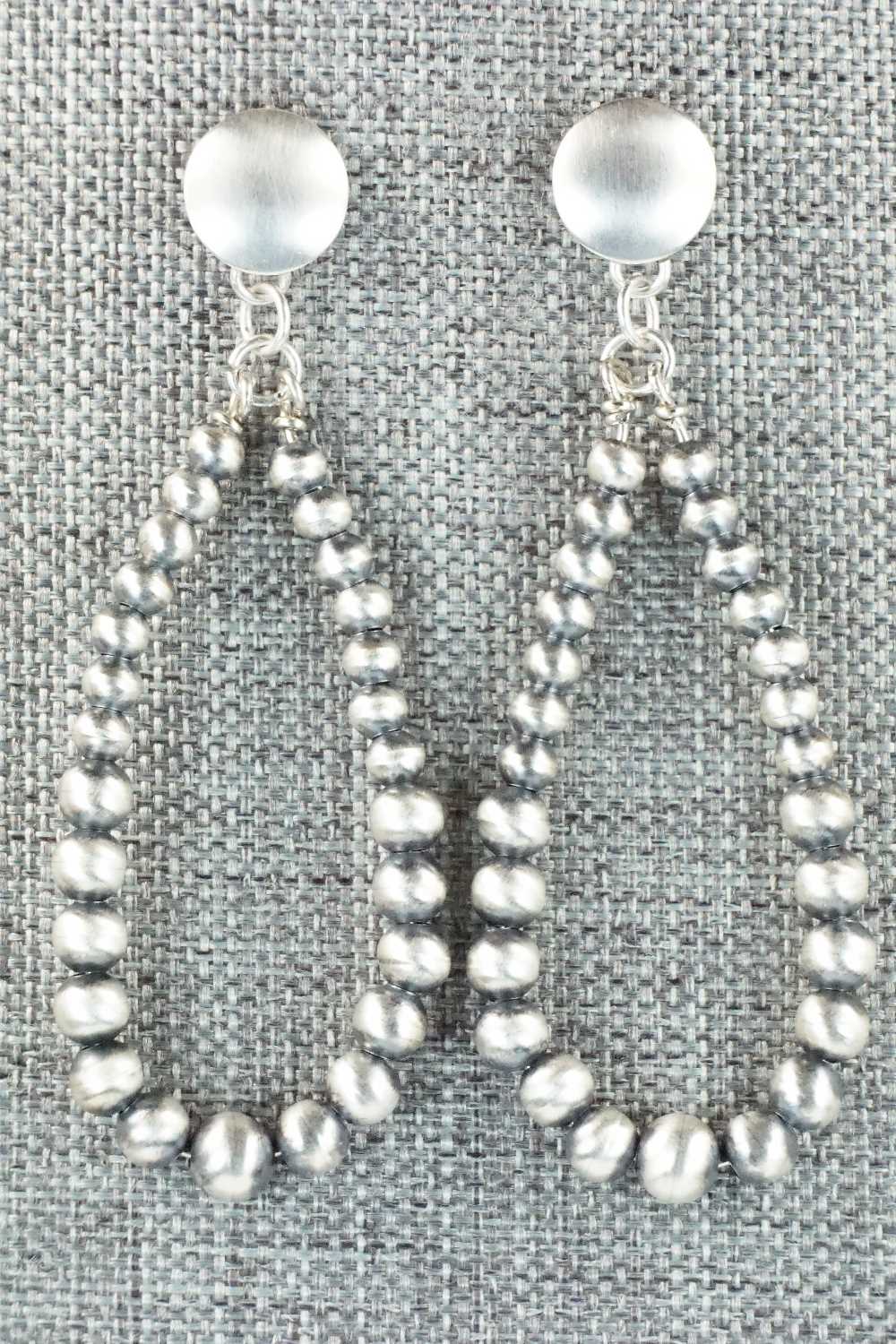 Sterling Silver Navajo Pearl Earrings - Jan Mariano