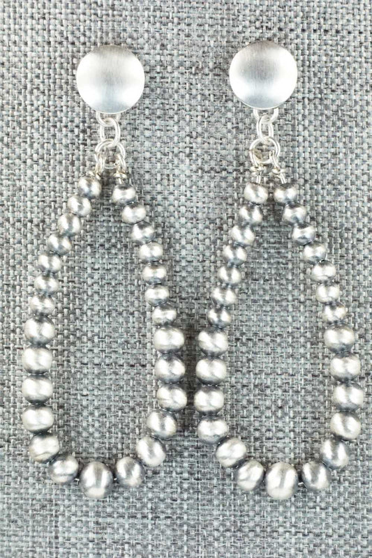 Sterling Silver Navajo Pearl Earrings - Jan Mariano