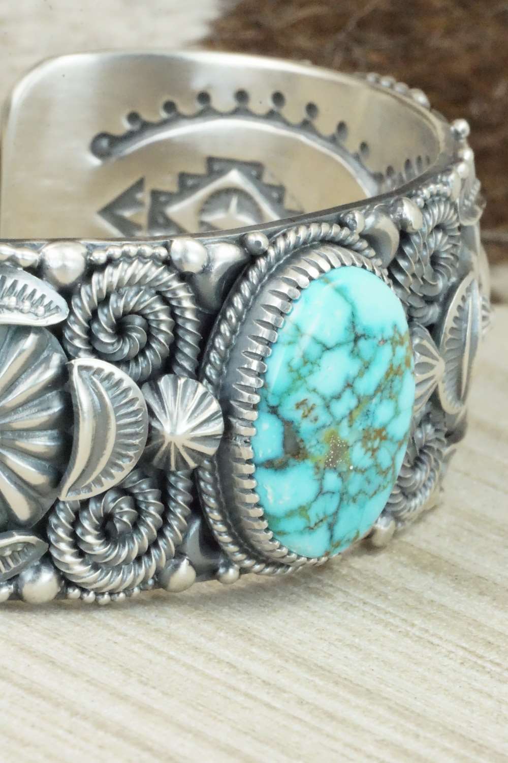 Turquoise & Sterling Silver Bracelet - Delbert Gordon