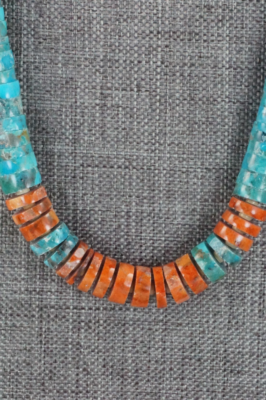 Turquoise & Sponge Coral Necklace - Joe Garcia