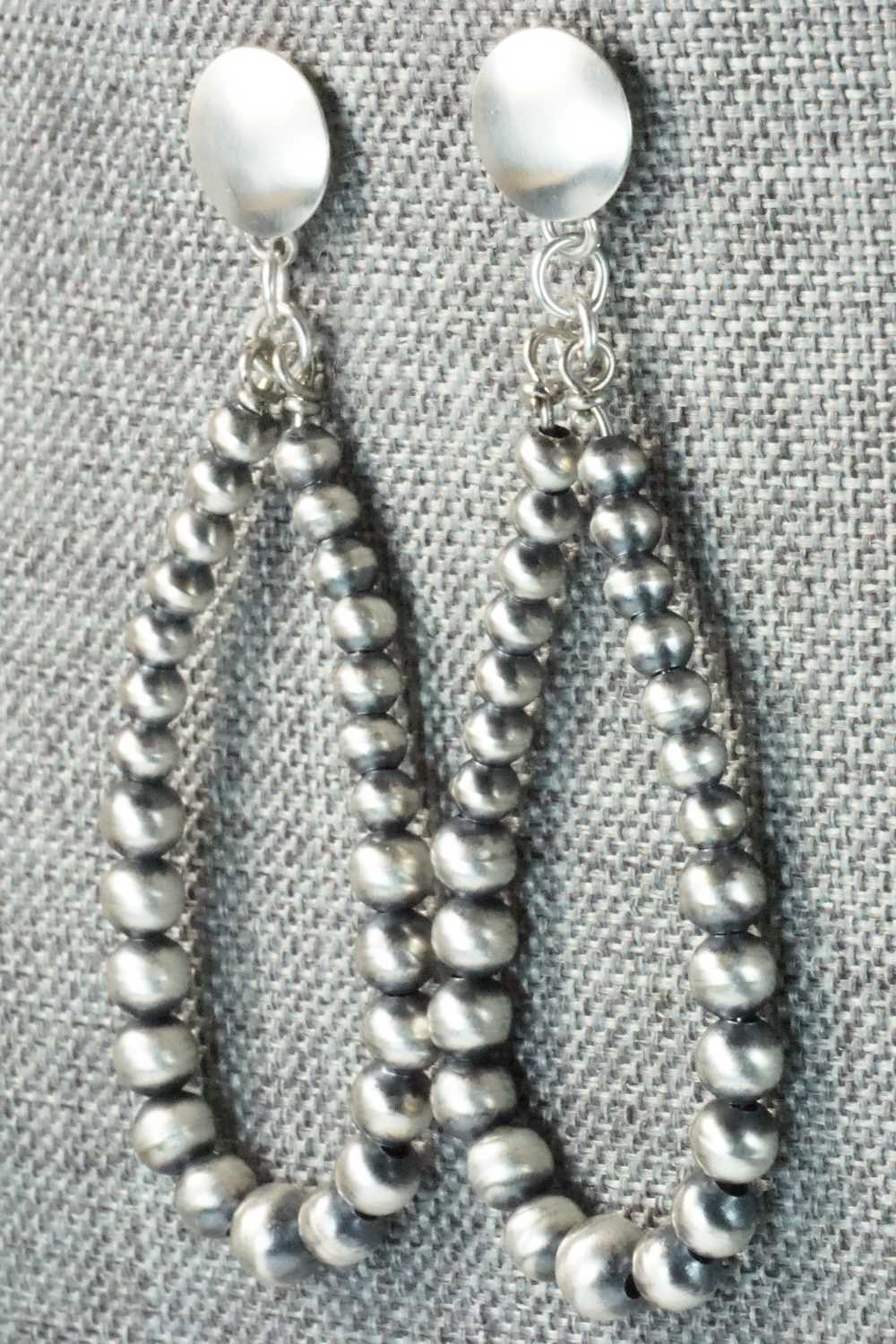 Sterling Silver Navajo Pearl Earrings - Jan Mariano