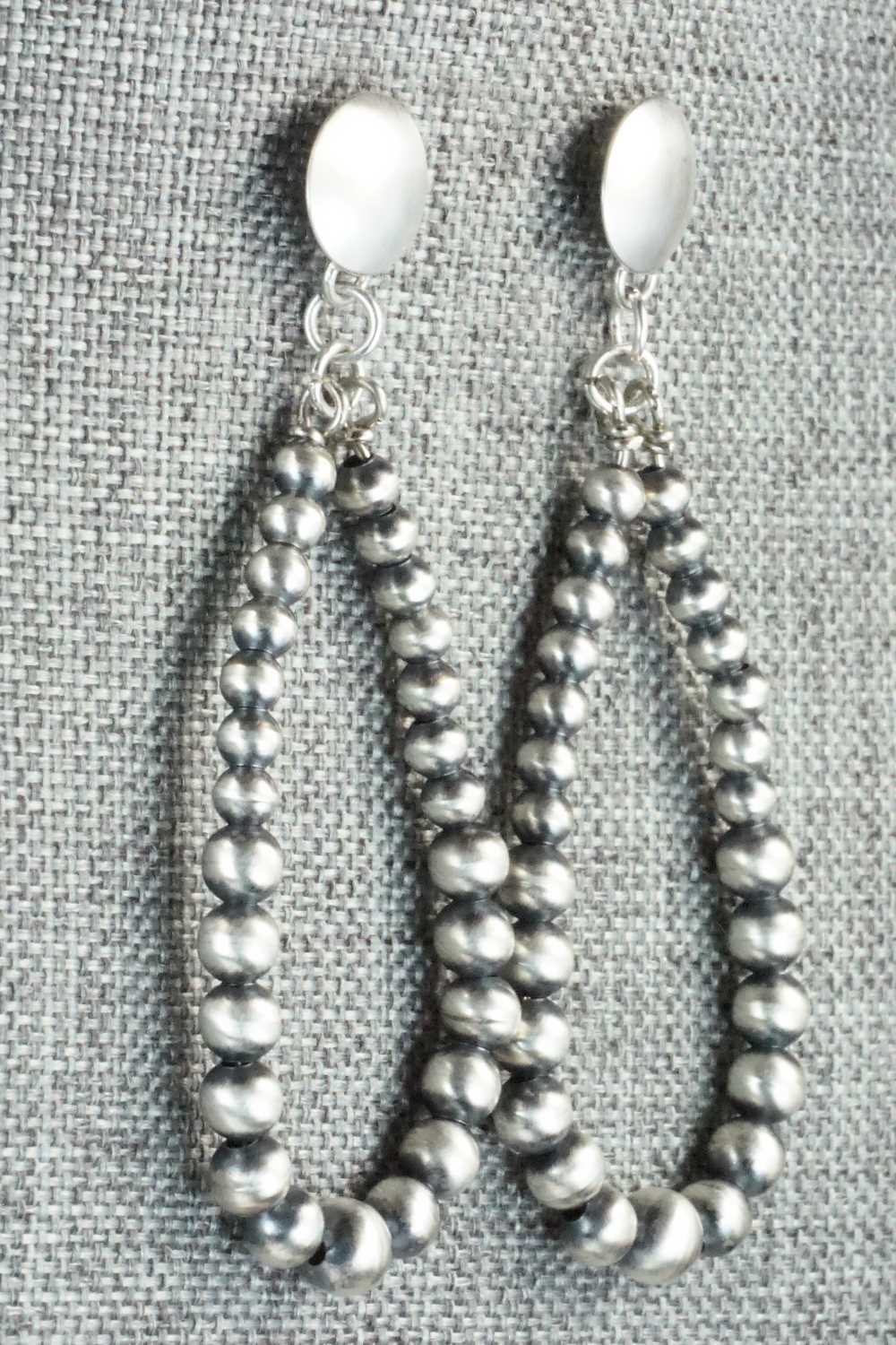 Sterling Silver Navajo Pearl Earrings - Jan Mariano
