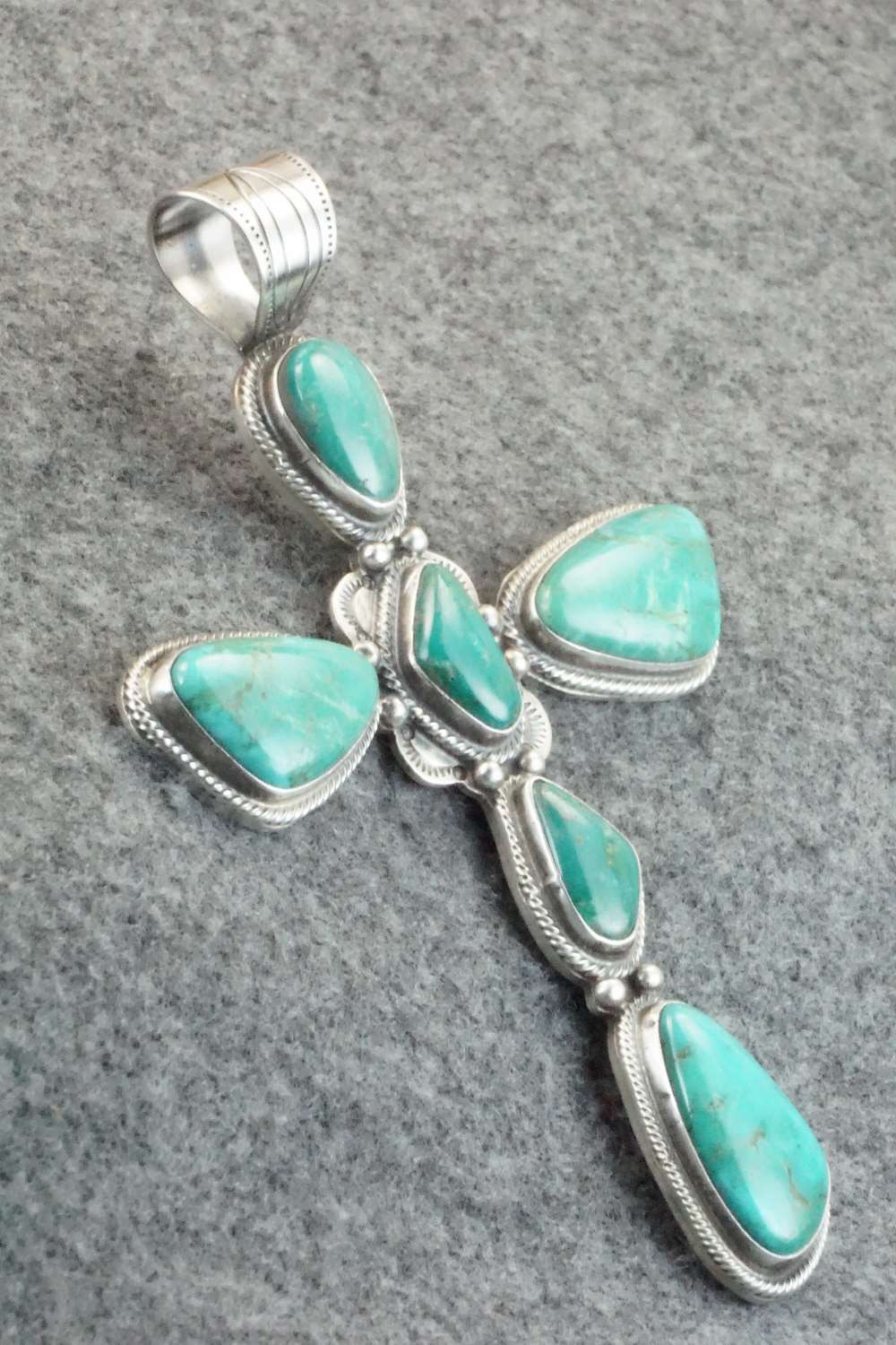 Turquoise & Sterling Silver Pendant - Samuel Yellowhair
