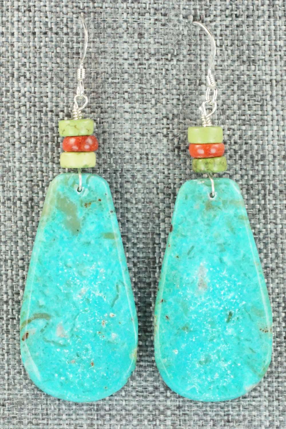 Turquoise & Sterling Silver Earrings - Lupe Lovato