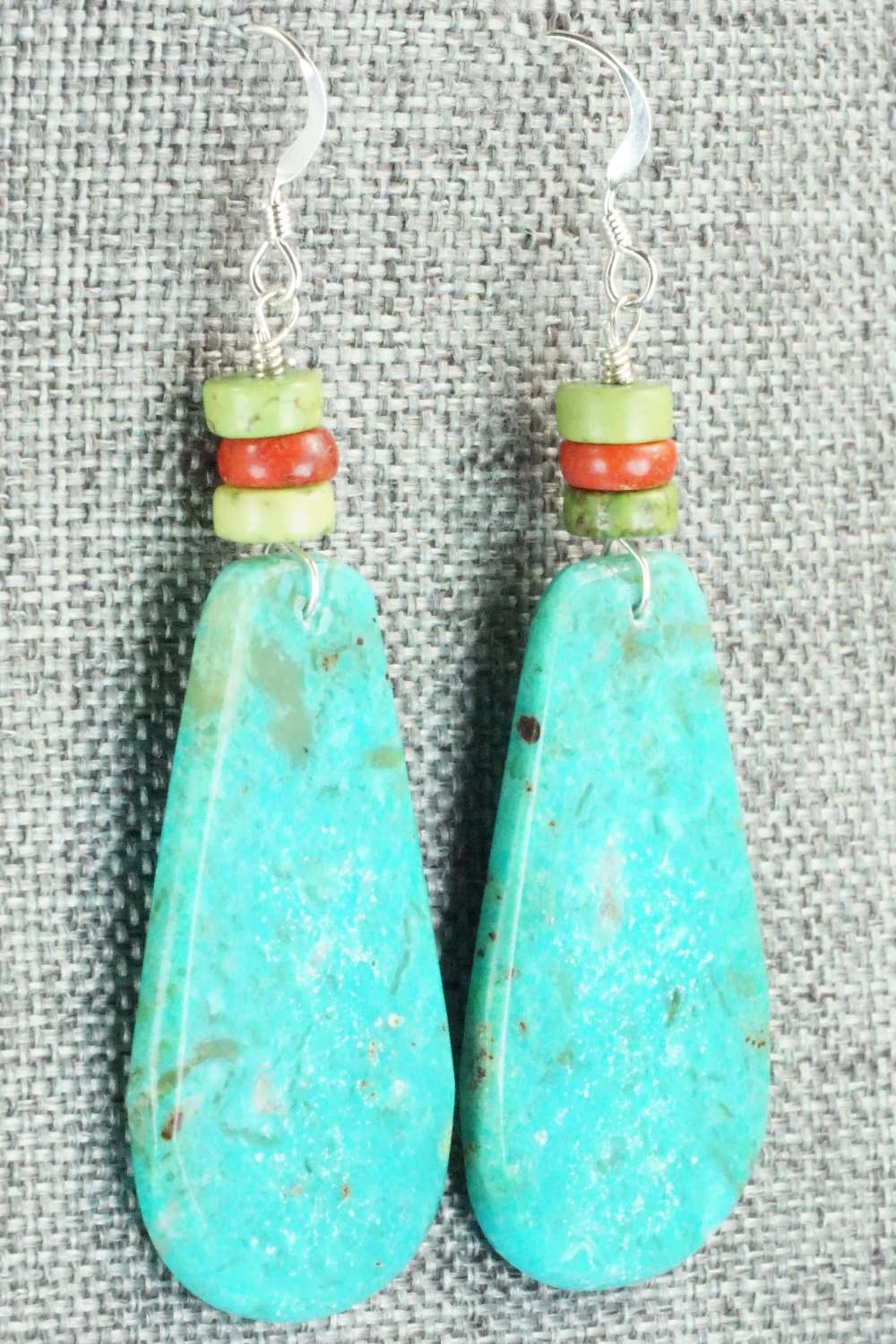 Turquoise & Sterling Silver Earrings - Lupe Lovato