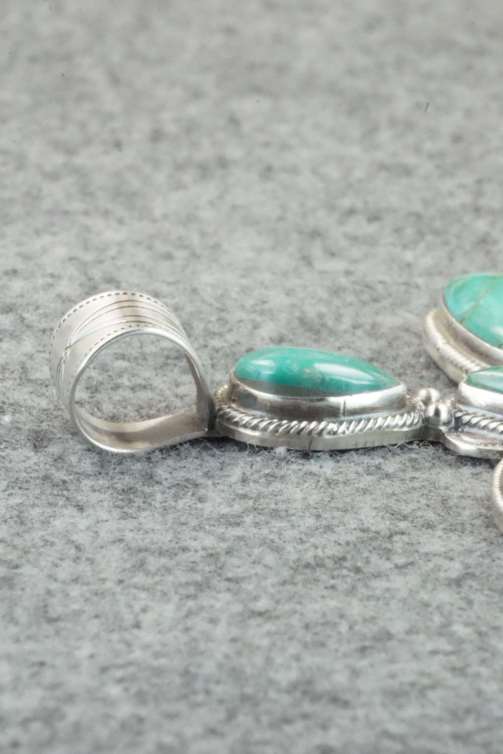 Turquoise & Sterling Silver Pendant - Samuel Yellowhair