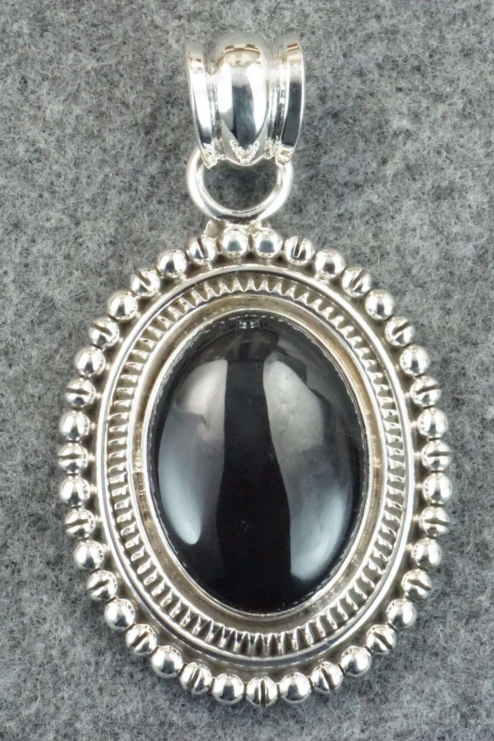 Onyx & Sterling Silver Pendant - Delbert Gordon